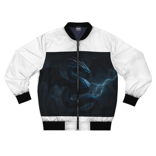 Azure Storm Serpent - Men's Bomber Jacket (AOP)
