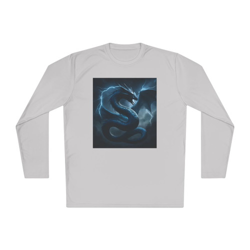 Azure Storm Serpent - Unisex Lightweight Long Sleeve Tee