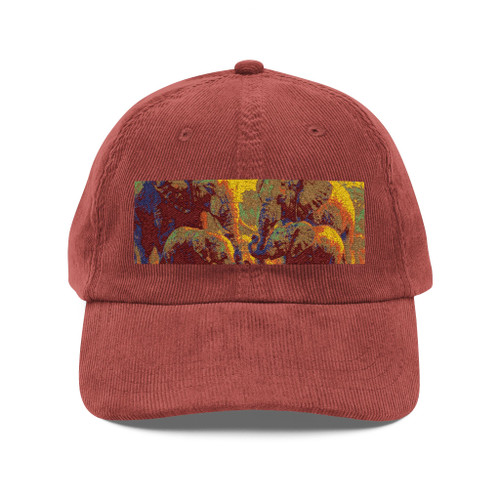 Gentle Giants of the Savannah - Vintage Corduroy Cap (Embroidery)