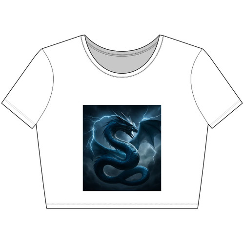 Azure Storm Serpent - Women’s Poly-Cotton Crop Tee