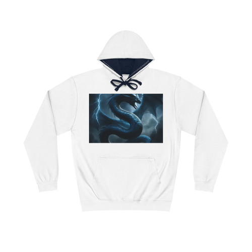 Azure Storm Serpent - Unisex Varsity Hoodie