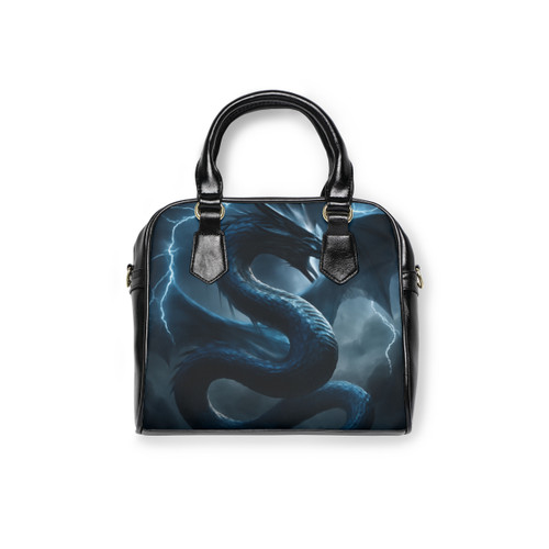 Azure Storm Serpent - Shoulder Handbag