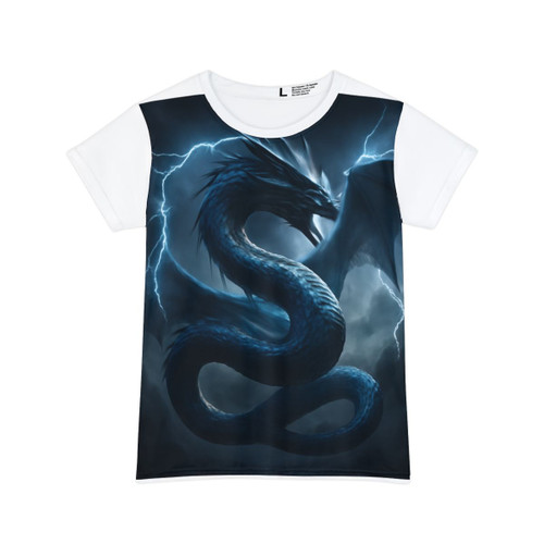 Azure Storm Serpent - Women's Short Sleeve Shirt (AOP)