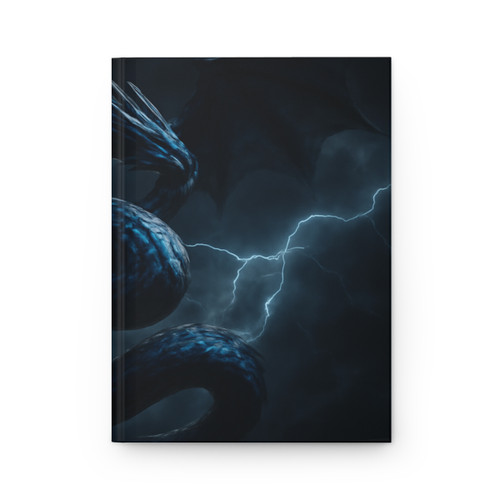 Azure Storm Serpent - Hardcover Journal Matte