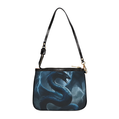 Azure Storm Serpent - Small Shoulder Bag