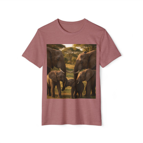 Gentle Giants of the Savannah - Unisex Recycled Organic T-Shirt