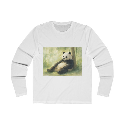 Serene Panda Sanctuary - Men's Long Sleeve Crew Tee