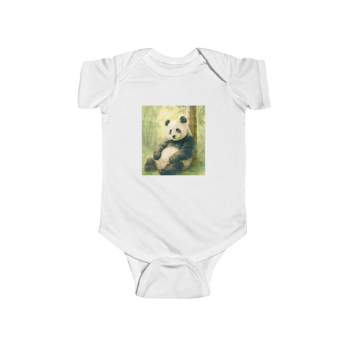 Serene Panda Sanctuary - Infant Fine Jersey Bodysuit