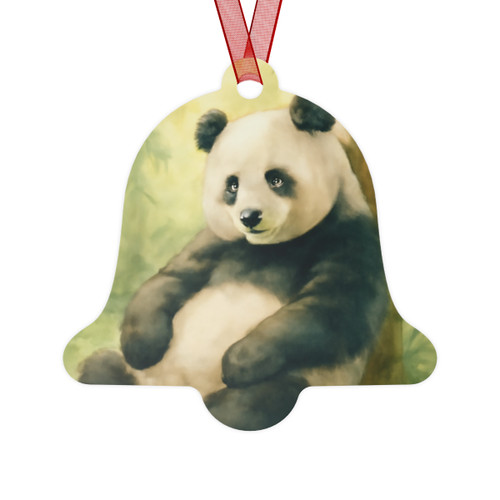 Serene Panda Sanctuary - Metal Ornaments