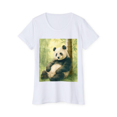 Serene Panda Sanctuary - Women's Organic Short Sleeve T-Shirt