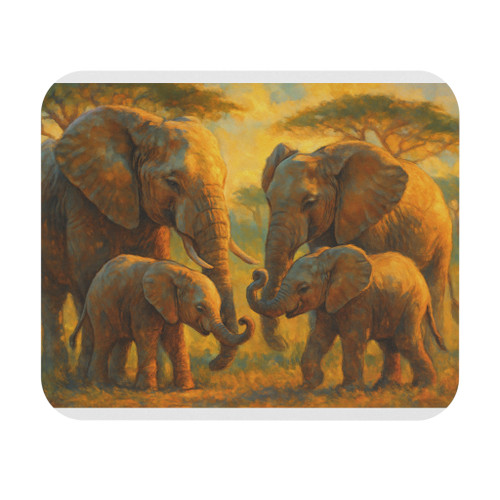 Gentle Giants of the Savannah - Mouse Pad (Rectangle)