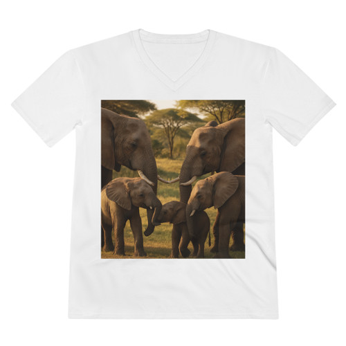 Gentle Giants of the Savannah - Men's Lightweight V-Neck Tee