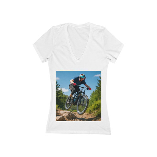 Trailblazer Spirit - Women's Jersey Short Sleeve Deep V-Neck Tee Trailblazer Spirit - Women's Jersey Short Sleeve Deep V-Neck Tee