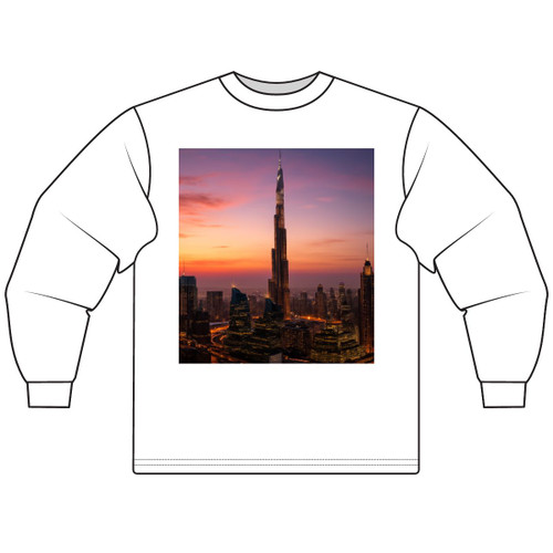 Dubai Futuristic Skyline - Unisex Long Sleeve T-Shirt
