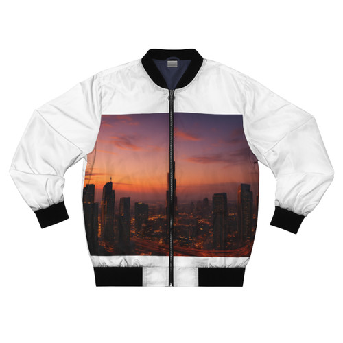 Dubai Futuristic Skyline - Men's Bomber Jacket (AOP)