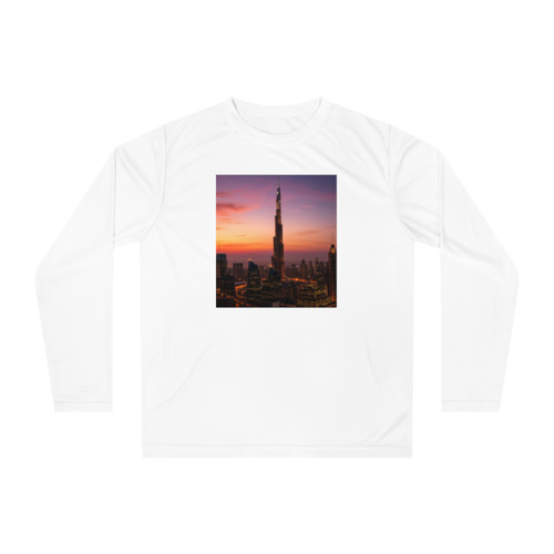 Dubai Futuristic Skyline - Unisex Performance Long Sleeve Shirt