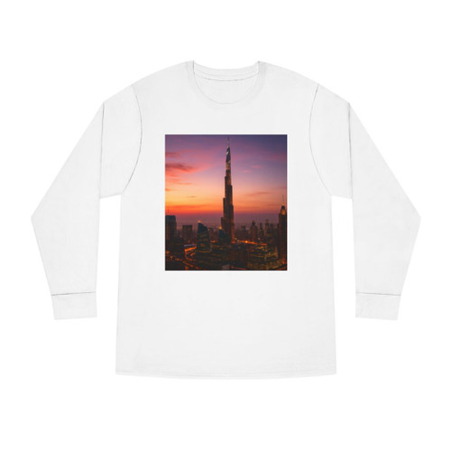 Dubai Futuristic Skyline - Long Sleeve Crewneck Tee