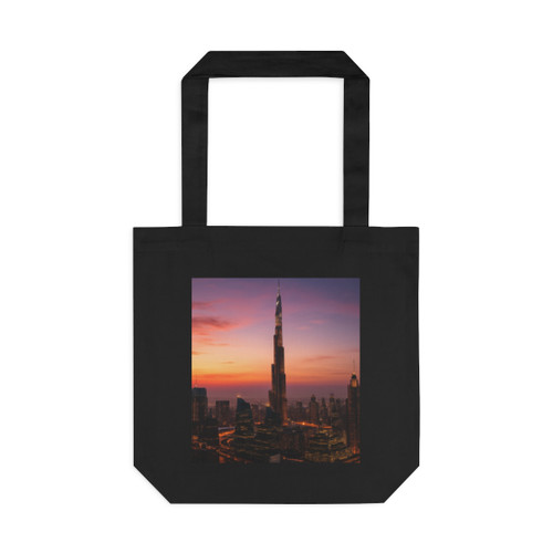 Dubai Futuristic Skyline - Cotton Tote Bag