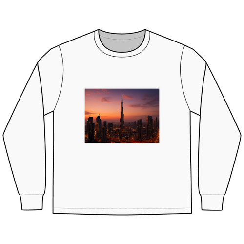 Dubai Futuristic Skyline - Men's Long Sleeve Tee