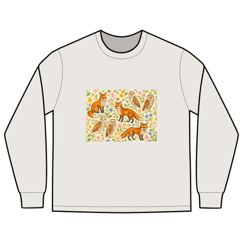 Whimsical Forest Fables - Men's Heavy Faded Long Sleeve Tee