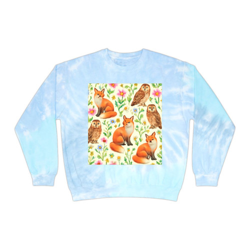 Whimsical Forest Fables - Unisex Tie-Dye Sweatshirt