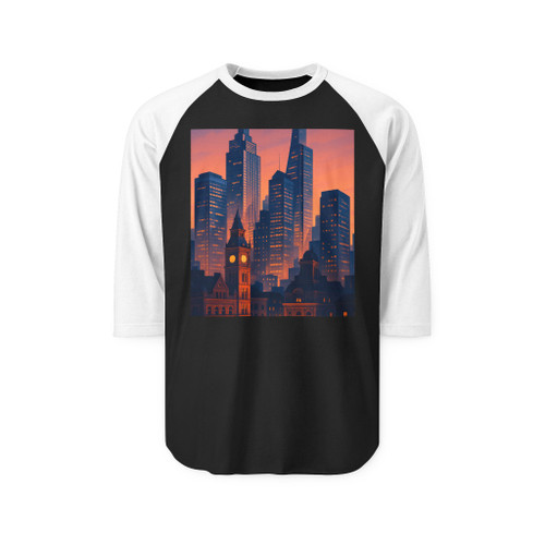 Metropolitan Dreams - Unisex Three-Quarter Sleeve Raglan Shirt Metropolitan Dreams - Unisex Three-Quarter Sleeve Raglan Shirt