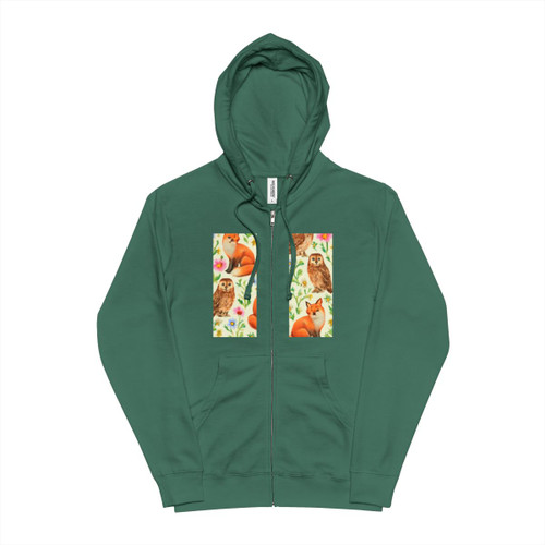 Whimsical Forest Fables - Unisex Fleece Zip Up Hoodie