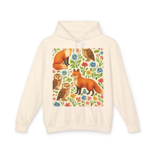 Whimsical Forest Fables - Unisex Lightweight Hooded Sweatshirt