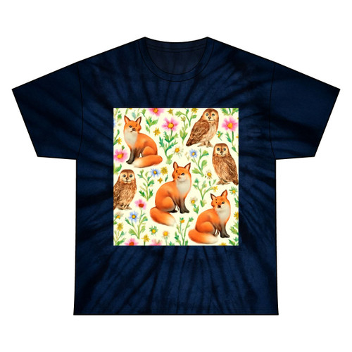 Whimsical Forest Fables - Unisex Tie Dye Cotton Tee