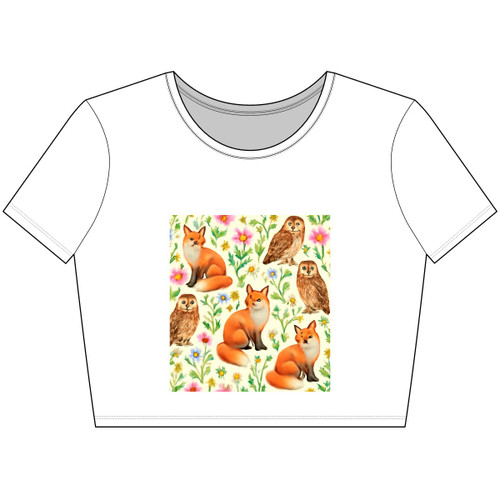 Whimsical Forest Fables - Women’s Poly-Cotton Crop Tee