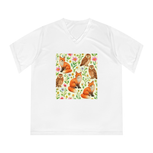 Whimsical Forest Fables - Women's Performance V-Neck T-Shirt