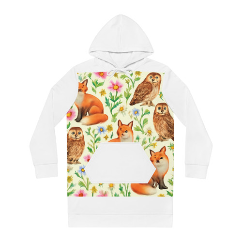 Whimsical Forest Fables - Women's Hoodie Dress (AOP)