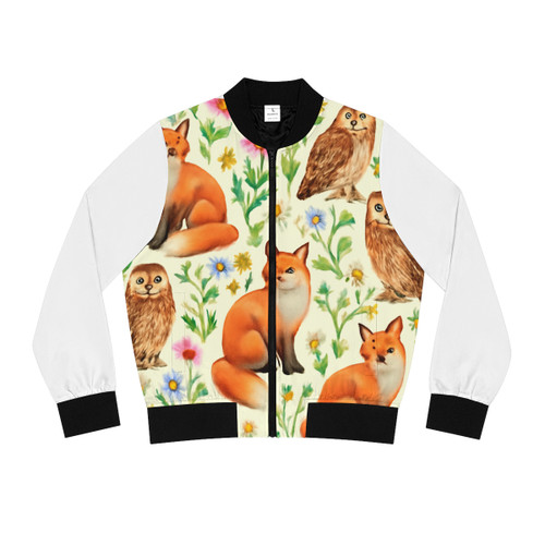 Whimsical Forest Fables - Women's Bomber Jacket (AOP)