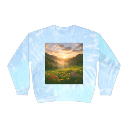 Lush Valley Sunrise - Unisex Tie-Dye Sweatshirt