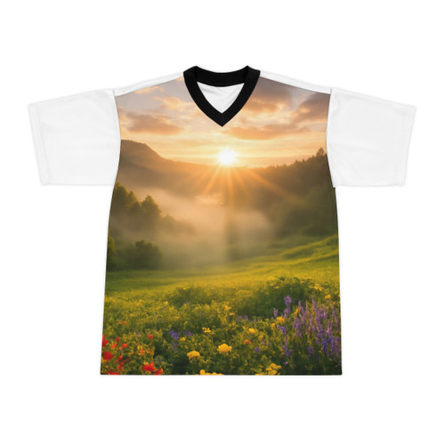 Lush Valley Sunrise - Unisex Football Jersey (AOP)