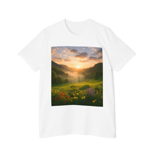 Lush Valley Sunrise - USA-Made Unisex Short-Sleeve Jersey T-Shirt