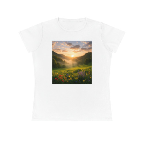 Lush Valley Sunrise - Ladies' Cotton T-Shirt