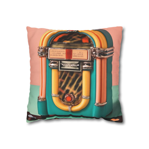 Classic Vinyl Vibes - Square Poly Canvas Pillowcase