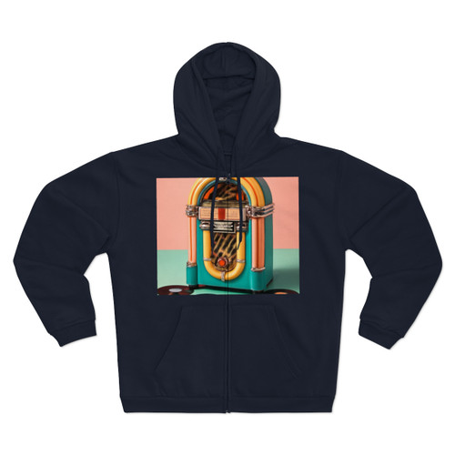Classic Vinyl Vibes - Unisex Hooded Zip Sweatshirt