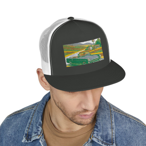 Retro Road Trip - 5 Panel Trucker Cap (Embroidery)