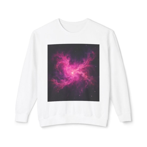 Luminous Nebula Reverie - Unisex Lightweight Crewneck Sweatshirt
