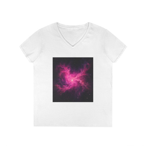 Luminous Nebula Reverie - Ladies' V-Neck T-Shirt