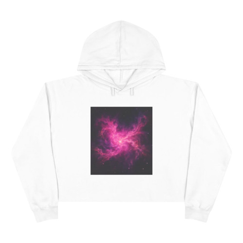 Luminous Nebula Reverie - Crop Hoodie