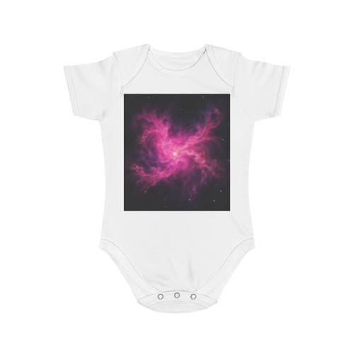 Luminous Nebula Reverie - Short Sleeve Baby Bodysuit