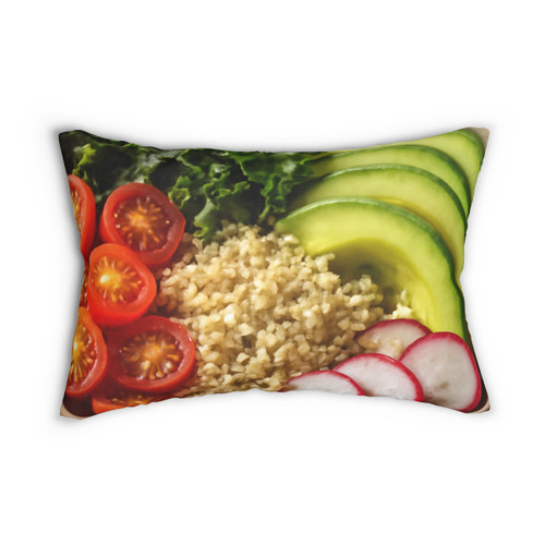 Harvest Bowl Delight - Spun Polyester Lumbar Pillow