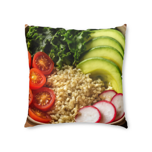 Harvest Bowl Delight - Tufted Floor Pillow, Square