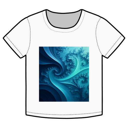 Fractal Harmony Wave - Organic Rib Baby Tee