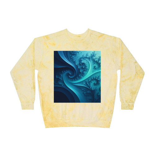 Fractal Harmony Wave - Unisex Color Blast Crewneck Sweatshirt Fractal Harmony Wave - Unisex Color Blast Crewneck Sweatshirt