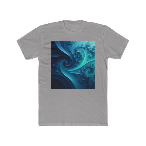 Fractal Harmony Wave - Unisex Cotton Crew Tee