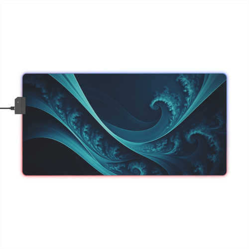 Fractal Harmony Wave - LED Gaming Mouse Pad
